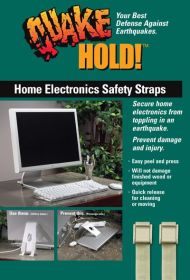 QuakeHOLD! Home Electronic Safety Straps - Grey